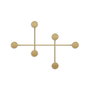 Wallity Dama-A Gancho de pared metálico dorado